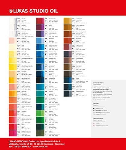 Lukas Studio Artist Oil Color Paints - High-pigment oil paint made with natural binder for artist, painting, & more! - [Alizarin Crimson Hue - 37 mL]