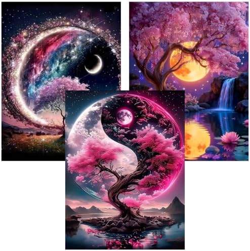 WNPOKN 3Pcs Tree of Life Diamond Art Kits for Adult 12 x 16inch