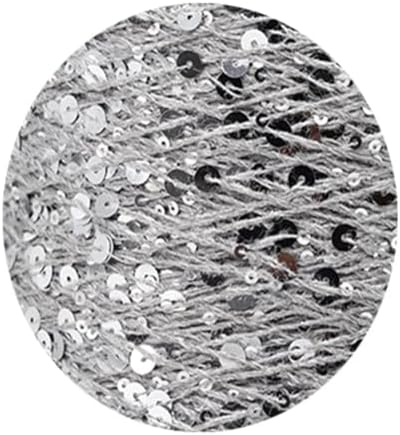 ECYC Ltd 153 Yards Cotton Sequin Yarn, Sparkle Sequin Thread for Knitting & Crocheting, DIY Craft Projects