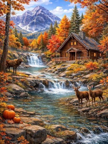 Autumn Scenery Diamond Art Kits for Adult Diamond Painting Kit for Beginner