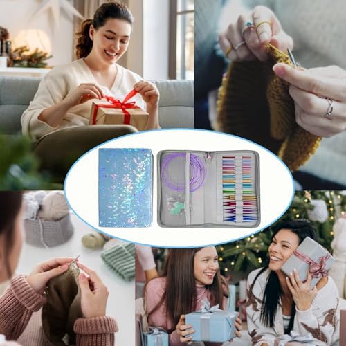 Yarniss 4-Inch Circular Knitting Needle Set with Case,Size 3.0~10.0mm