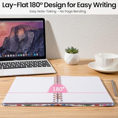Lined Spiral Journal Notebook, A5 College Ruled Notebook for Note-Taking