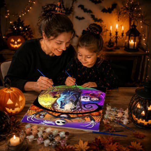 Christmas Paint by Numbers Kit for Adults Beginner with Framed 10x12 Inch