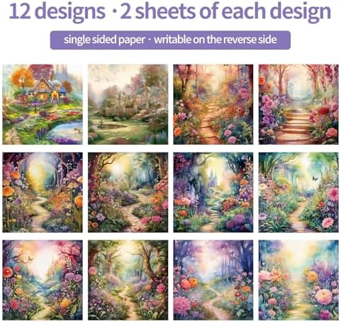 6x6" Scrapbooking Paper Pad Single Sided Decorative Colored Papers