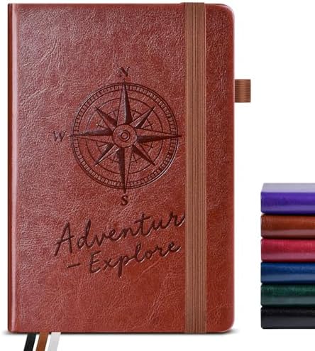 PAIBAS Blank Journal Notebook for Women Men,160 Pages,A5 Hardcover Sketchbook for Drawing, Sketch book, Unlined Notebooks for School,Work, Note Taking,Travel Journals for Writing 5.8"x8.5" (Brown)