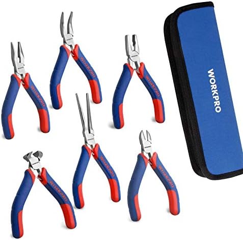 WORKPRO 6-piece Mini Pliers Set with Pouch