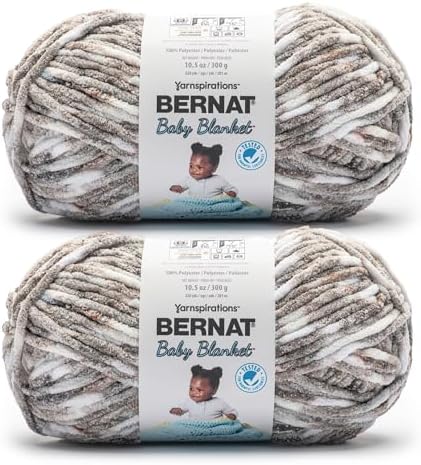 Bernat Baby Blanket Yarn for Crocheting Soft, Driftwood Dreams