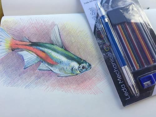 Leda Art 2mm Mechanical Pencil, Drafting Pencils for Drawing, Multicolor
