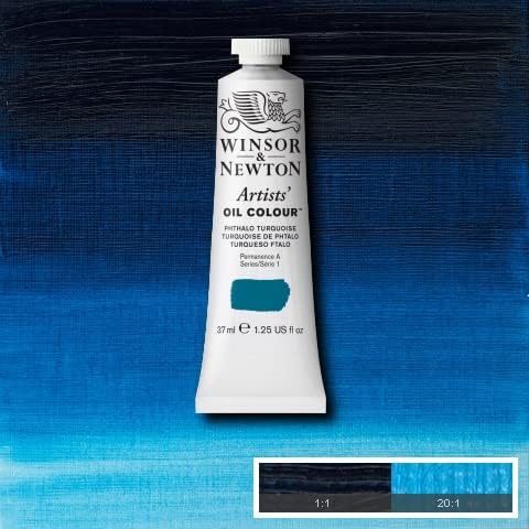 Winsor & Newton Artists' Oil Paint, 37ml Tube, Phthalo Turquoise