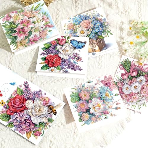 8 Packs Diamond Art Painting Greeting Card Kit Diamond Art Greeting Cards