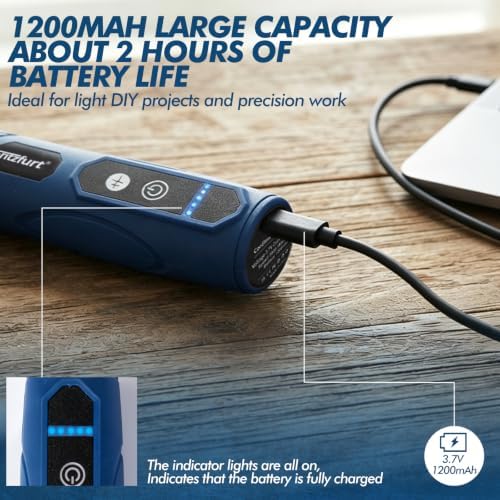Mini Cordless Rotary Tool 5 Speed and USB Charging Rotary Tool Kit with 110 Accessories, Multi-Purpose 3.7V Power Rotary Tool for Engraving Sanding, Polishing, Drilling, Etching, DIY Crafts