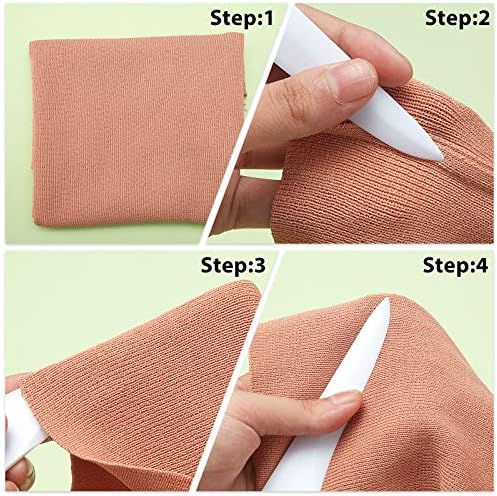 Outus 3 Pcs Point Turner Seam Creaser Tool for Sewing Quilting Pressing Seams and Marking Fabric Plastic Point Turner with Seam Creasing Edge for Dressmaking Tailoring Crafting(White)