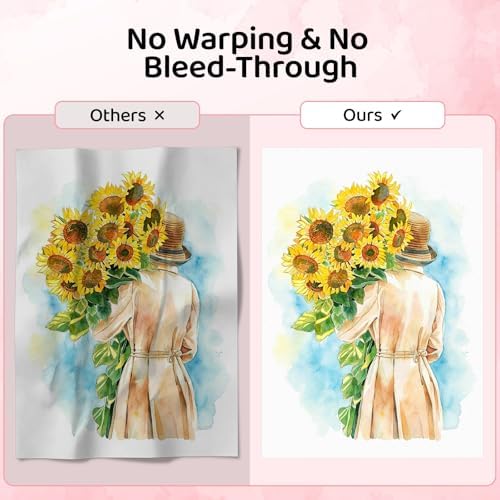 84 Sheets Watercolor Paper 5x7, 110lb/230gsm Cold Press Watercolor Paper