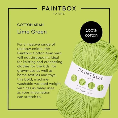 Paintbox Yarns 100% Cotton Aran Yarn 1.76oz / 50g, 93yds / 85m