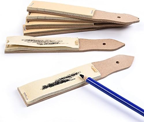 Sandpaper Sharpener - 5 Pieces Sketch Sandpaper Pencil Sharpener Lead Pointer Art Drawing Tool for Adults, Teens, Artists