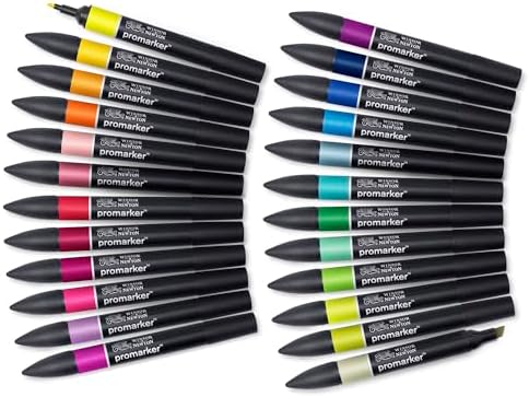Winsor & Newton ProMarker Set, 24 Count, Student Designer Wallet