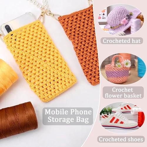 JeogYong Polypropylene Ribbon Yarn 3mm x 218 Yards Flat Macrame Cord 3mm Crochet Yarn for Handbags, Shopping Bags, Sun Hats, Shoes, DIY Crafts, Decorative Projects