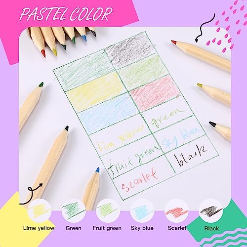 Faccito 200 Packs Mini Colored Pencils Bulk for Kids, 6 Colors