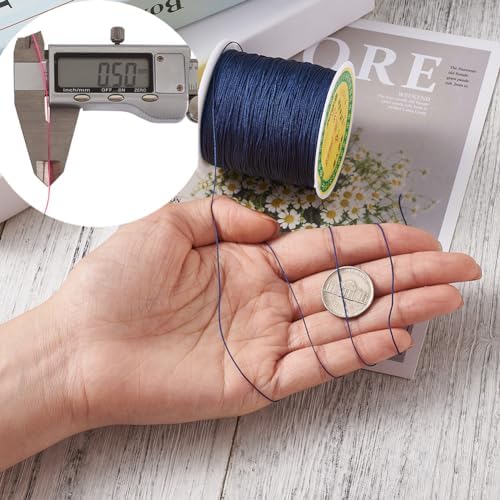 Elecrelive 150 Yards Prussian Blue Braided Nylon Thread Polyester String