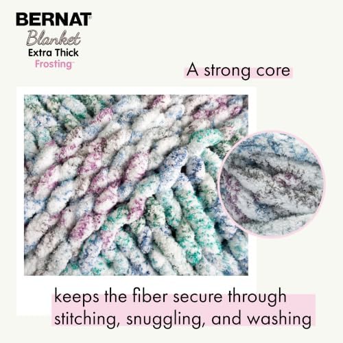 Bernat Blanket Extra Thick Frosting, Soft Chunky Chenille Yarn, Stellar