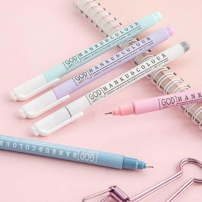 HANKU Bible Pens No Bleed Through, 8 Colors 0.38mm Fine Point Pen Set