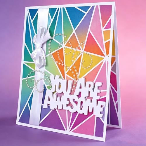 Lapoo Words Cutting Die for Scrapbooking - Durable, Cut Stencils for DIY Scrapbook Photo Album Decorative Paper Card, Card Making Supplies Party Wedding Decorations (You are so Awesome 3.6 x 1.7 in)