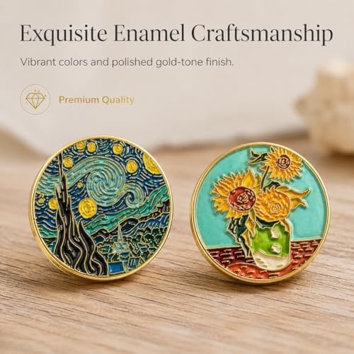 2 PCS Van Gogh Needle Minder Magnet Set for Cross Stitch & Needlepoint Art