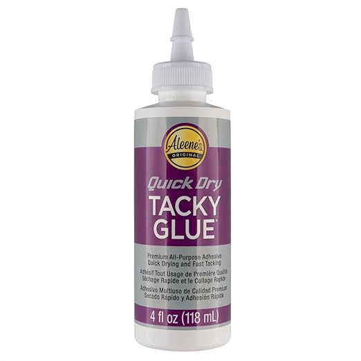 All-Purpose Tacky Glue – Premium Adhesive for Crafts, Jewelry, and Household Repairs – Quick Dry 4 Oz. (2 Bottles)