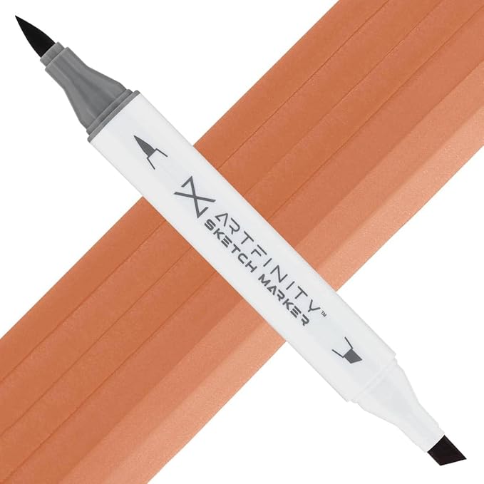 Artfinity Sketch Markers - Walnut E1-5, Vibrant, Professional, Dye-Based Alcohol Markers for Artists, Drawing, Travel, & More