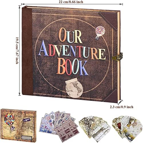 Scrapbook Photo Album Our Adventure Book Embossed Hard Cover
