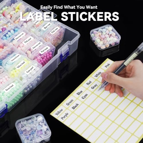 DILIBRA Bead Organizer Box, 92Pcs Small Bead Organizers and Storage