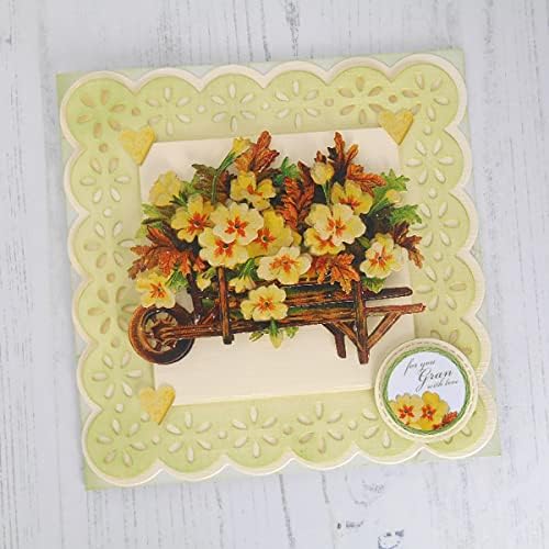 Katy Sue Designs Country Garden 3D Die-Cut Decoupage Sheets for Card Making. A Pack of 12 Sheets of Country Cottage, Gardening, and Floral-Themed Die Cuts for Card Making Supplies
