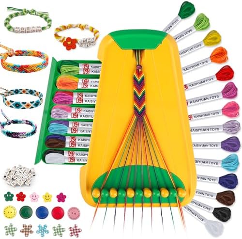 Maynacs Friendship Bracelet Making Kit for Girls 8-12, 28 Pre-Cut Threads