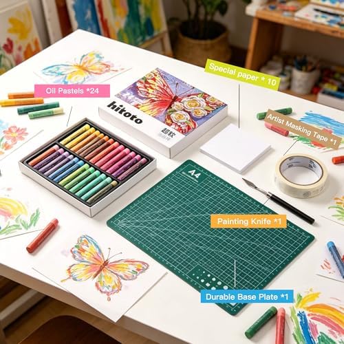 rubens 57 PCS Macaron Soft Oil Pastels Kit for Beginner Drawing