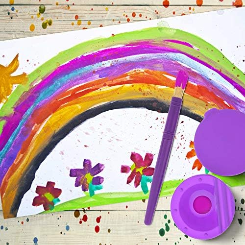 U.S. Art Supply 10 Piece Children's No Spill Paint Cups with Colored Lids
