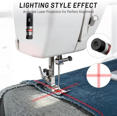 5mW Laser Light for Sewing Machine, Magnetic Quilting Seam Guide