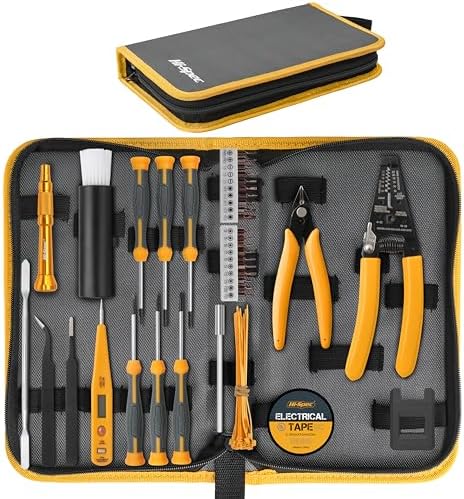 Hi-Spec Electronics Repair & Opening Tool Kit for Laptops Phones Devices | 39pc, everyday fixes made easier, organized portable storage, beginner-friendly selection, apartment and office tasks, tidy