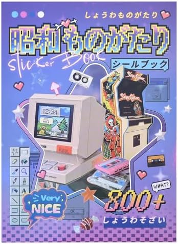 Girl's Japanese Retro Sticker Book, Y2K Showa Theme - 800+ Cute Old Showa Style Old Items Stickers, for DIY Scrapbooking Journaling Handbook Decoration