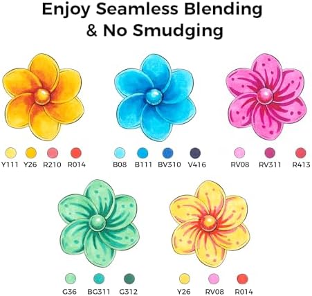 Ohuhu Alcohol Markers Brush& Fine 72 Colors for Adults Coloring Refillable | AP Certified Art Marker Set, Dual Tips Alcohol-based for Artists Beginners Drawing Illustration Sketching, Honolulu 2B