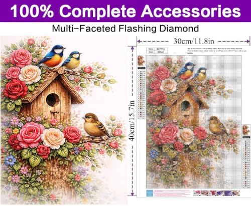 Diamond Art Kits for Adults, Birds Diamond Art Painting Kits for Adults