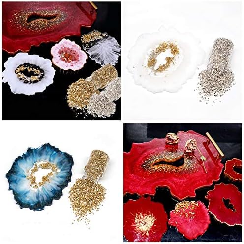 Crushed Glass Irregular Metallic mini Chips Sprinkles Chunky Glitter Multicolor 100g 0.5-2.5mm for Nail Arts Craft DIY Vase Filler Epoxy Resin Mold Jewelry Making Decoration (Multicolor, 0.5-2.5mm)