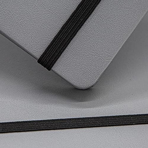 Hardcover Notebook Blank Journal Sketchbook for Drawing, Medium 5.5 by 8.4 Inch, 100 GSM Thick Paper (Grey, Plain)
