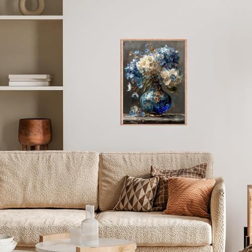 Hydrangea Diamond Art Kits for Adults Round Diamond Painting 12x16 Inch