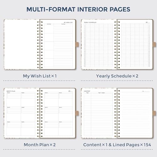AHGXG Spiral Journal Notebook, 160 Lined Pages, A5 Size (5.7'' x 8.3'')