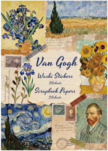 200+ Vintage Van Gogh Washi Stickers for Journaling & Scrapbooking