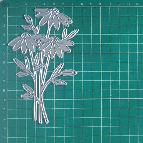 Cutting Dies Metal Stencils Scrapbooking Tools DIY Embossing Template for Paper Card Making Album Arts Crafts Supplies (Sunflower Bouquet-12.6x8cm)
