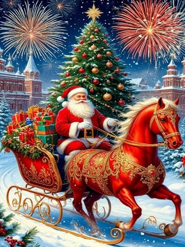 XUCNWL Christmas Diamond Art Kits for Adults,Santa Claus Diamond Painting