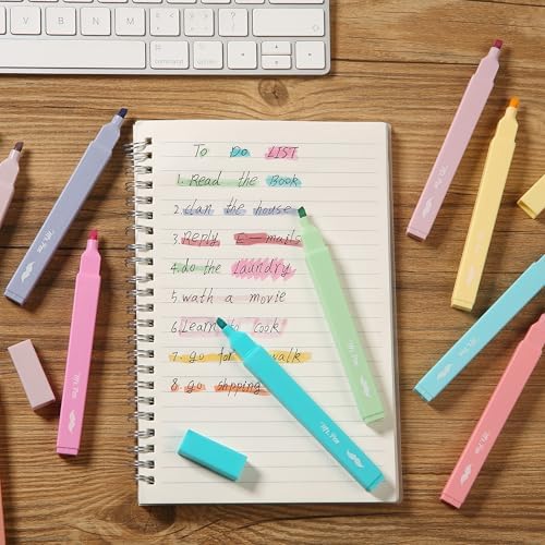 Mr. Pen- Aesthetic Highlighters No Bleed, 10 Pack, Assorted Colors | Chisel Tip, Cute Highlighters Assorted Colors for Journaling, Highlighting, Underlining, Fast Dry, Back to School Supplies