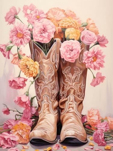 Dugsmgd Western Diamond Art Kits for Adults, Diamond Painting Kits 12x16in