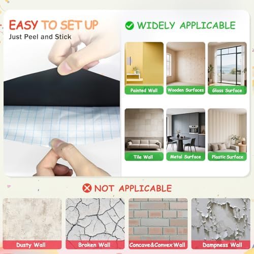 Arch Magnetic Wall Decal 39.3x17.5 Inch White Magnetic Chalk Board Sticker Magnet Chalkboard for Wall Peel and Stick Self Adhesive Blackboard Multifunctional for Playroom Home